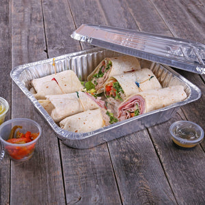 AmerCareRoyal Take-Out/Dine-In/Take Out Packaging/Carryout Containers and Trays Foil Lid For Half Steam Foil Pans, Case of 100
