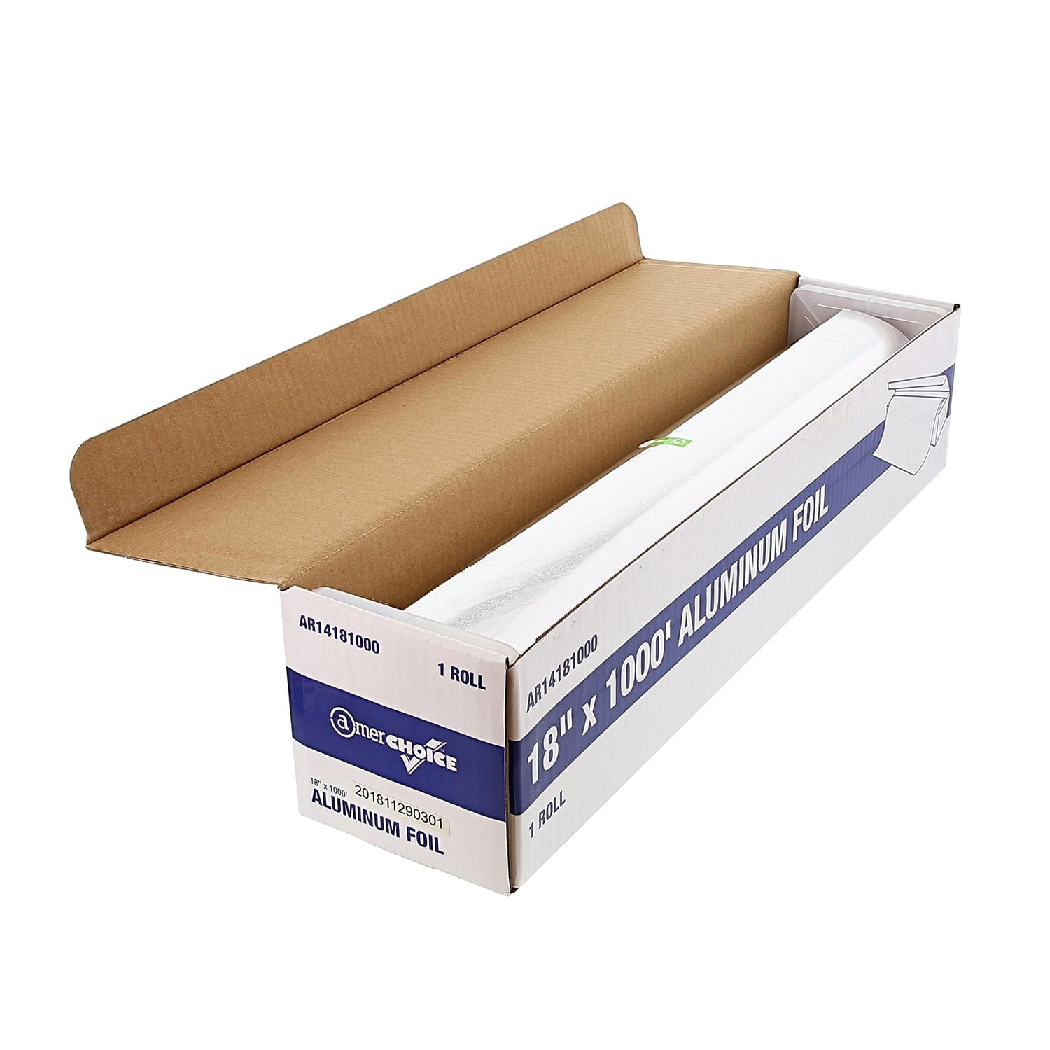 AmerCareRoyal Take-Out/Dine-In/Food Wraps and Papers 18" x 1000' Standard 14 Aluminum Roll, Case of 1