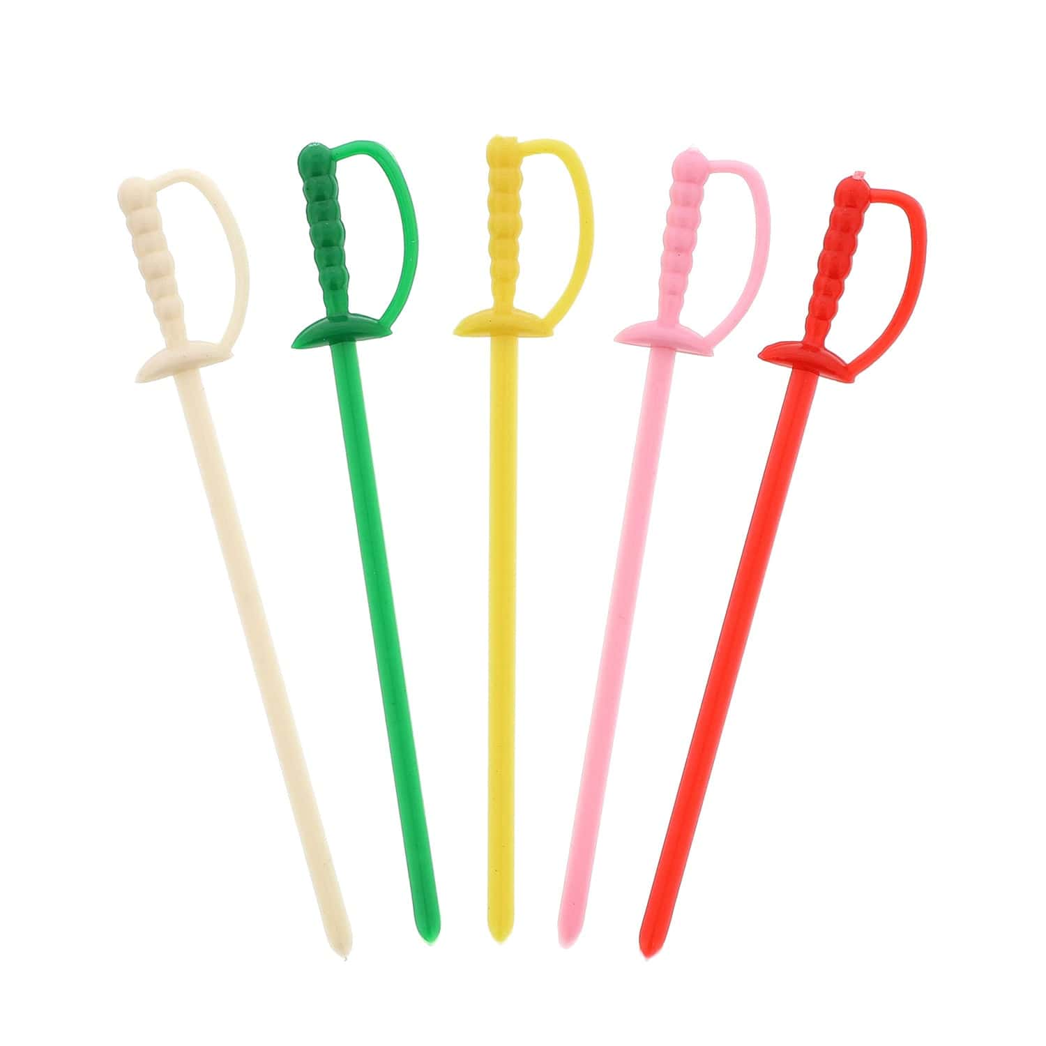 CiboWares.com Take-Out/Dine-In/Picks and Skewers/Sword Picks 3.25" Assorted Plastic Sword Cocktail Picks, Case of 10,000