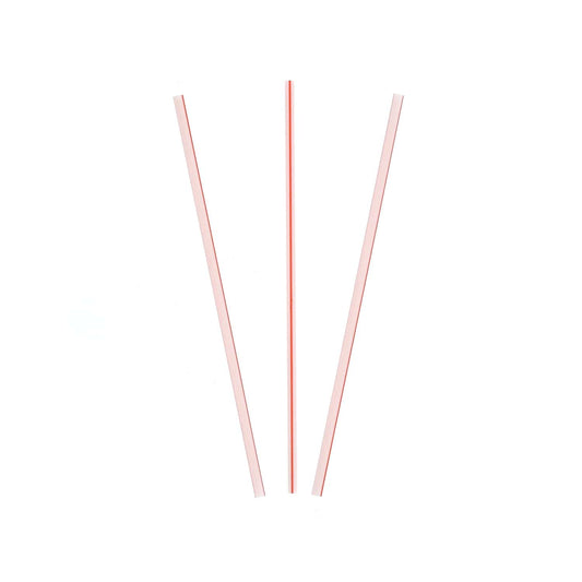 CiboWares.com Take-Out/Dine-In/Disposable Beverage Supplies/Sip Straws and Stirrers Case of 10,000 5" White with Red Stripe Sip Straws, 1,000 & 10,000