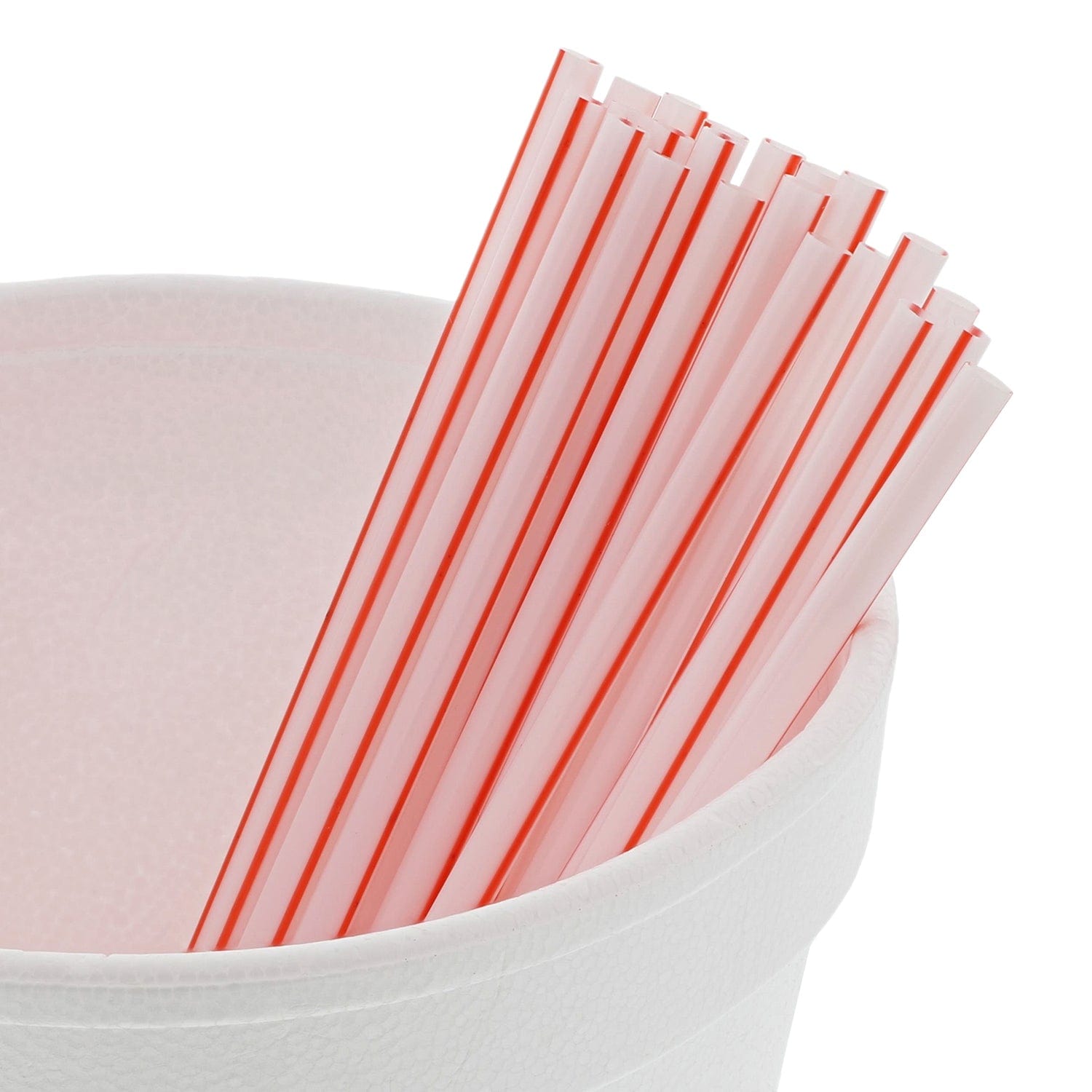 CiboWares.com Take-Out/Dine-In/Disposable Beverage Supplies/Sip Straws and Stirrers 5" White with Red Stripe Sip Straws, 1,000 & 10,000