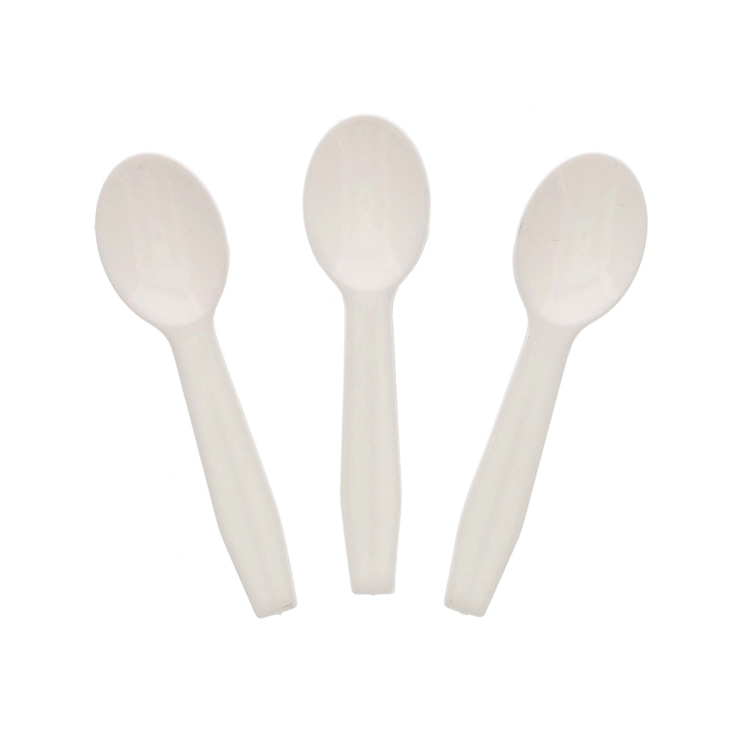 CiboWares.com Take-Out/Dine-In/Disposable Cutlery And Utensils/Disposable Cutlery/Disposable Spoons Case of 3,000 White Plastic Taster Spoon, 100 to 3,000