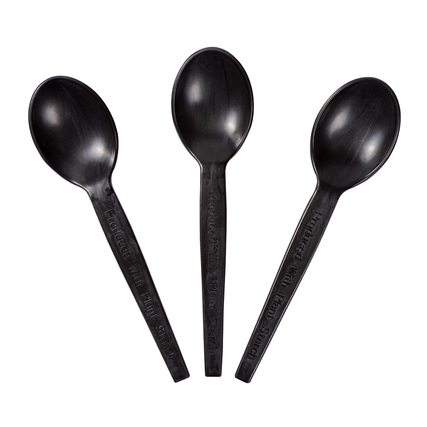 CiboWares /Cutlery and Utensils/Cutlery 7" Black Plant Starch Soup Spoons, Case of 1,000