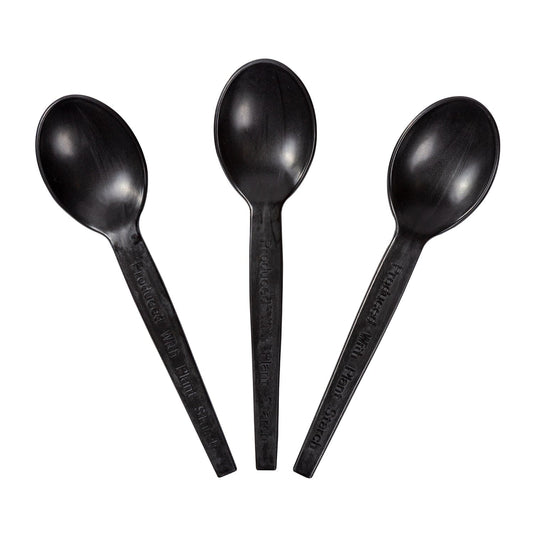 CiboWares /Cutlery and Utensils/Cutlery 7" Black Plant Starch Soup Spoons, Case of 1,000