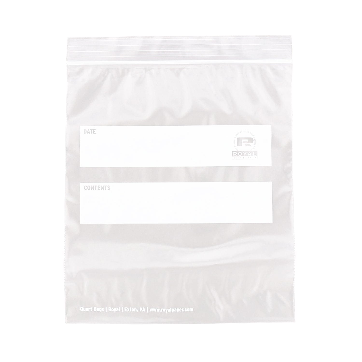 CiboWares.com Take-Out/Dine-In/Disposable Bags/Zip Bags 7" x 8" Double Zipper Quart Bags, Pack of 500