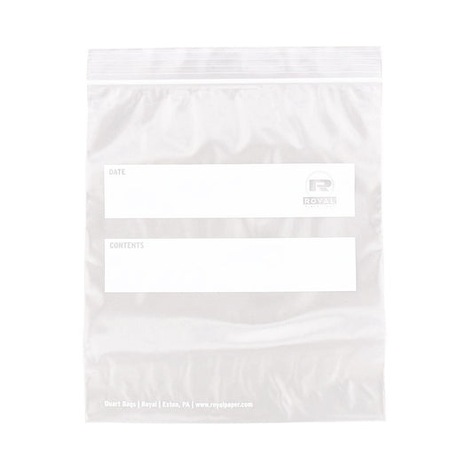 CiboWares.com Take-Out/Dine-In/Disposable Bags/Zip Bags 7" x 8" Double Zipper Quart Bags, Pack of 500