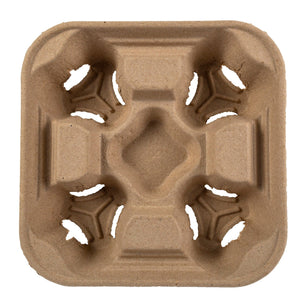 CiboWares.com Take-Out/Dine-In/Take Out Packaging/Carryout Containers and Trays 8 to 32 oz. 4 Cup Carriers, Case of 300