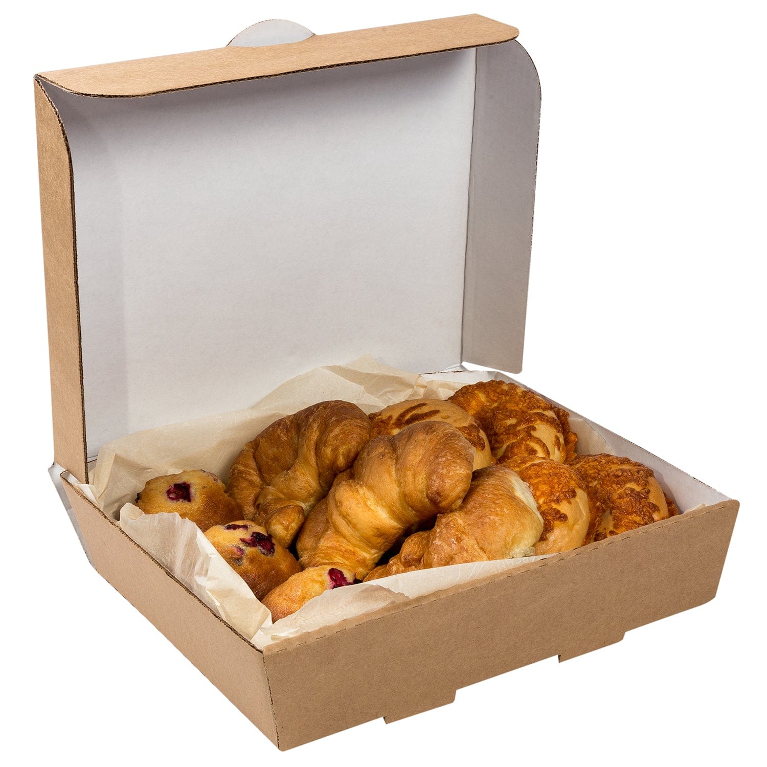 CiboWares.com Take-Out/Dine-In/Take Out Containers/Take-Out Food Boxes Half Pan 13" x 10-7/8" x 3" Corrugated Catering Box, Case of 50