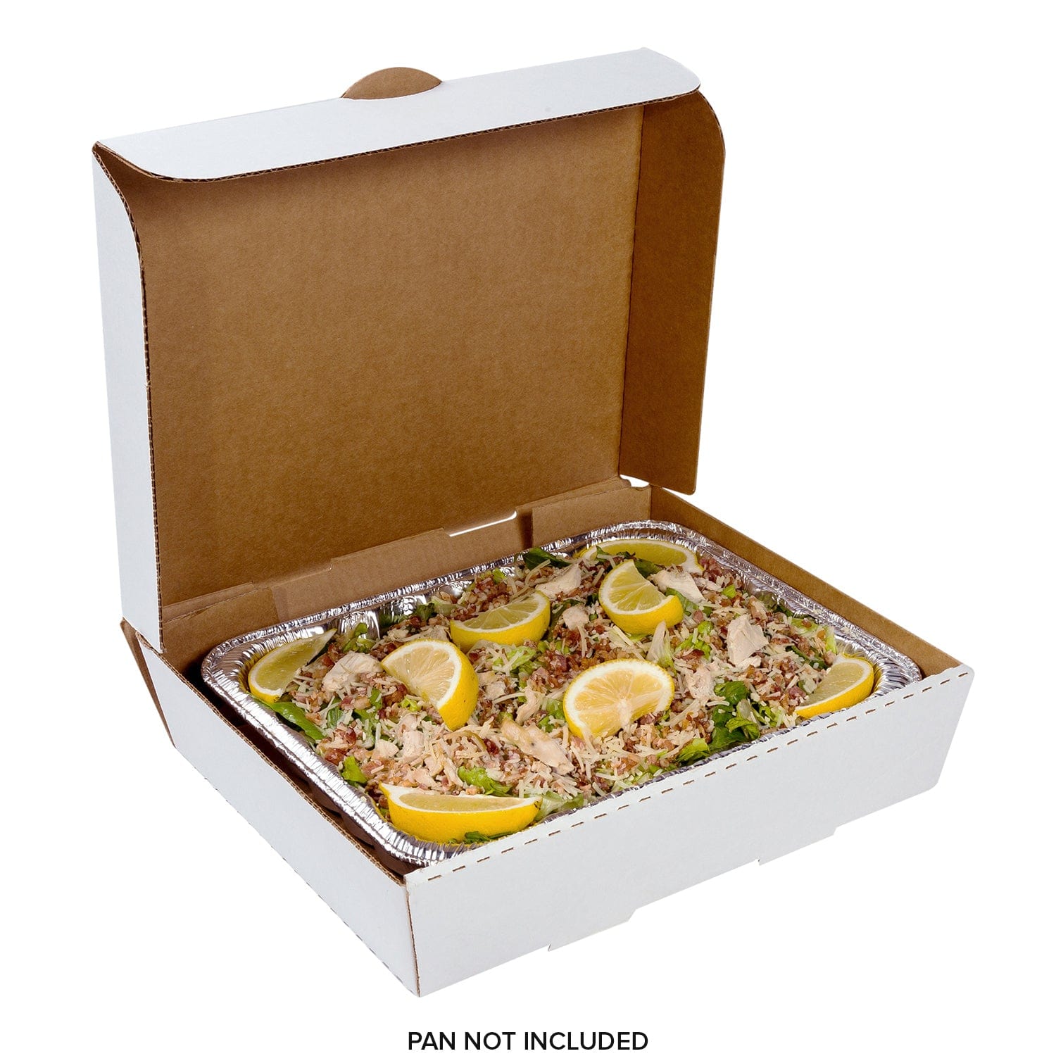 CiboWares.com Take-Out/Dine-In/Take Out Containers/Take-Out Food Boxes Half Pan 13" x 10-7/8" x 3" Corrugated Catering Box, Case of 50