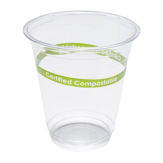 CiboWares.com Take-Out/Dine-In/Disposable Beverage Supplies 12 oz. Clear PLA Compostable Cups, Case of 1,000