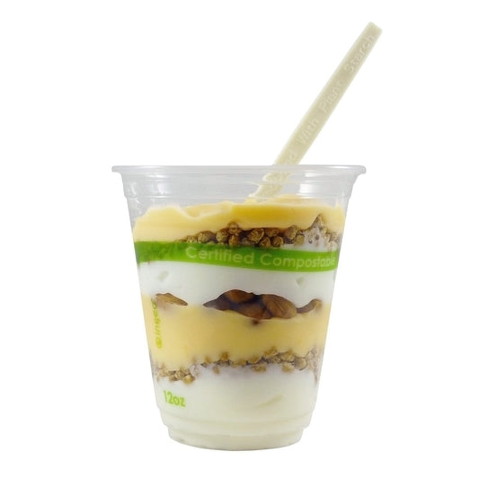 CiboWares.com Take-Out/Dine-In/Disposable Beverage Supplies 12 oz. Clear PLA Compostable Cups, Case of 1,000