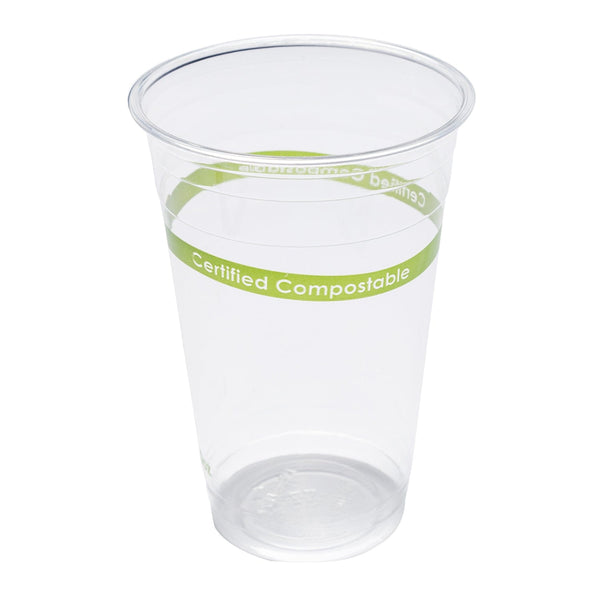 CiboWares.com Take-Out/Dine-In/Disposable Beverage Supplies 20 oz. Clear PLA Compostable Cups, Case of 1,000
