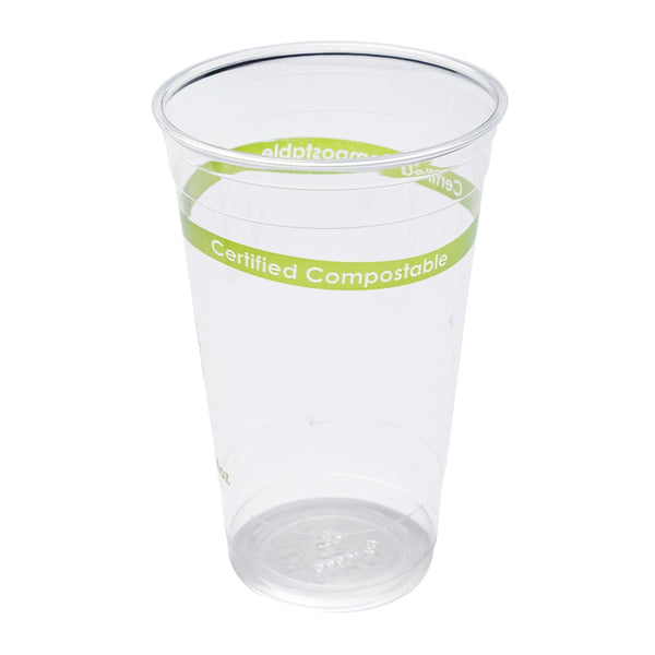CiboWares.com Take-Out/Dine-In/Disposable Beverage Supplies 24 oz. Clear PLA Compostable Cups, Case of 600