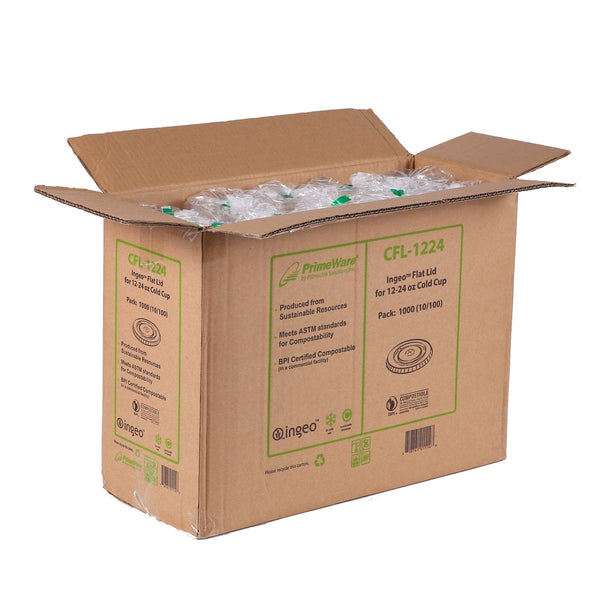 CiboWares.com Take-Out/Dine-In/Disposable Beverage Supplies/Disposable Cups And Lids/Disposable Lids 12 to 24 oz. Flat CPLA Lids, Case of 1,000