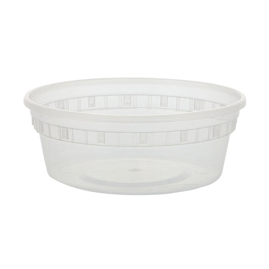 AmerCareRoyal Take-Out/Dine-In/Take Out Containers/Microwavable Containers 8 oz. Clear Bulk Deli Containers, Case of 480 (No Lids)