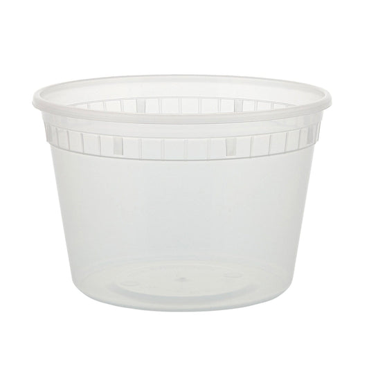 AmerCareRoyal Take-Out/Dine-In/Take Out Containers/Microwavable Containers 16 oz. Clear Bulk Deli Containers, Case of 480 (No Lids)