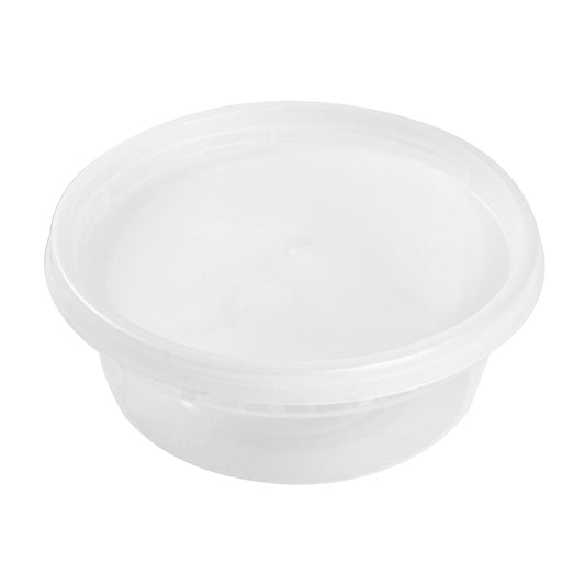 AmerCareRoyal Take-Out/Dine-In/Take Out Containers/Deli Containers 8 oz. Clear Deli Containers and Lids, Case of 240