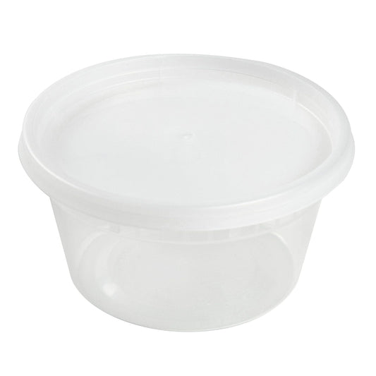 AmerCareRoyal Take-Out/Dine-In/Take Out Containers/Deli Containers 12 oz. Clear Deli Containers and Lids, Case of 240