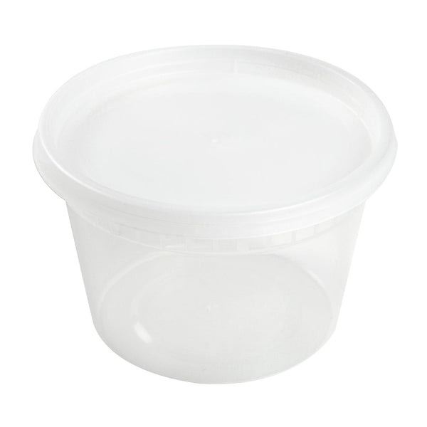 16oz Deli Food Storage Containers with Lid Togo Soup Cup Microwave Saf