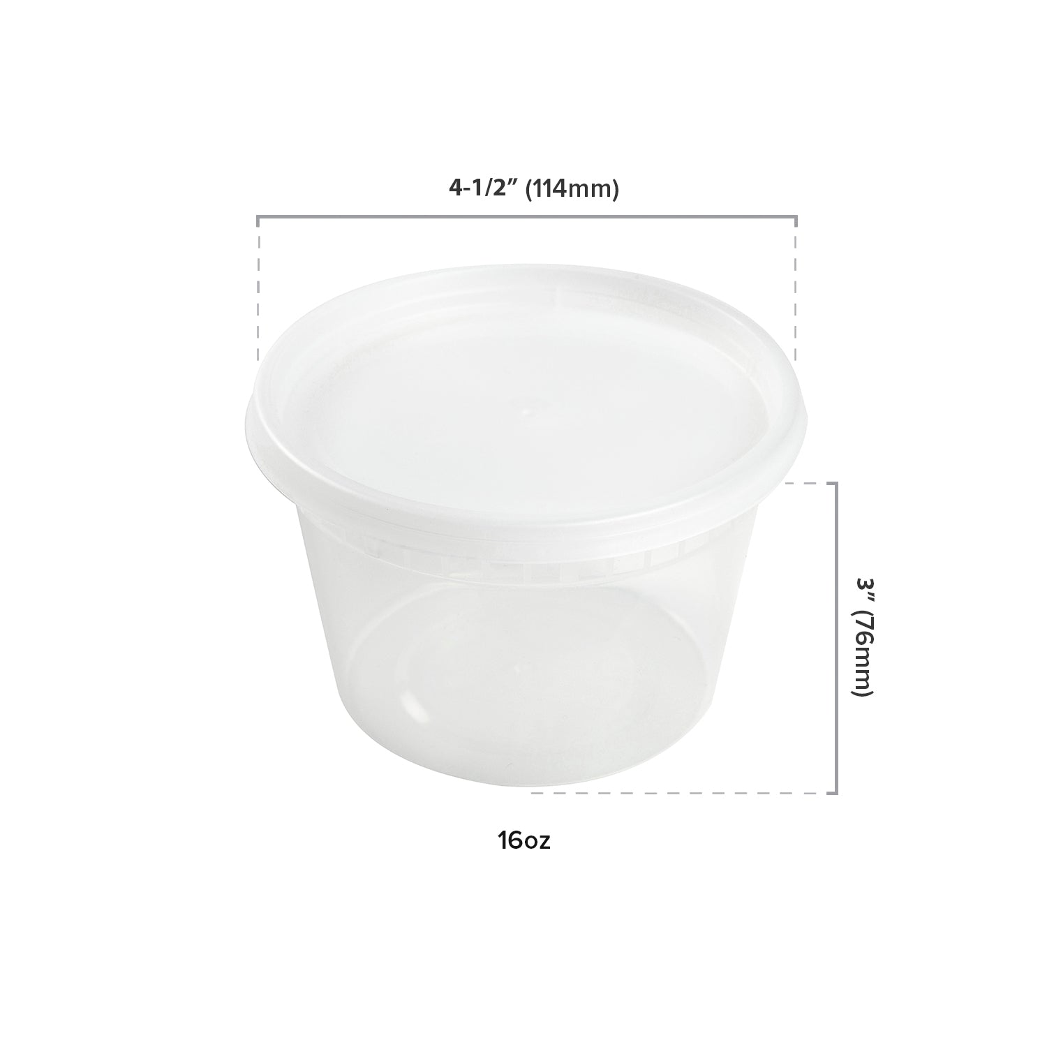 AmerCareRoyal Take-Out/Dine-In/Take Out Containers/Deli Containers 16 oz. Clear Deli Containers and Lids, Case of 240 or Pallet (40 Cases)