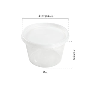AmerCareRoyal Take-Out/Dine-In/Take Out Containers/Deli Containers 16 oz. Clear Deli Containers and Lids, Case of 240 or Pallet (40 Cases)