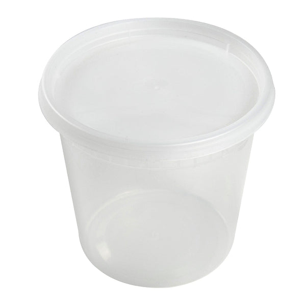 AmerCareRoyal Take-Out/Dine-In/Take Out Containers/Deli Containers 24 oz. Clear Deli Containers and Lids, Case of 240
