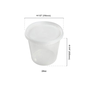 AmerCareRoyal Take-Out/Dine-In/Take Out Containers/Deli Containers 24 oz. Clear Deli Containers and Lids, Case of 240