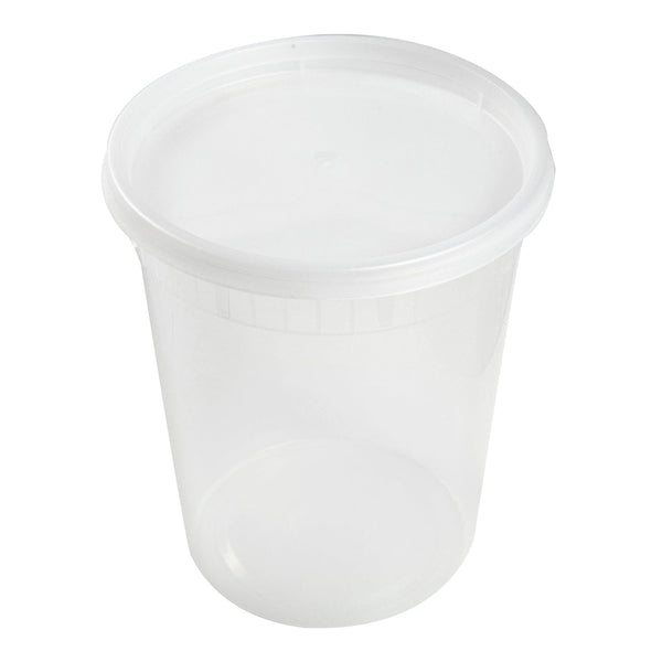 AmerCareRoyal Take-Out/Dine-In/Take Out Containers/Deli Containers 32 oz. Clear Deli Containers and Lids, Case of 240