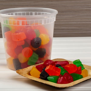 AmerCareRoyal Take-Out/Dine-In/Take Out Containers/Deli Containers 24 oz. Clear Deli Containers and Lids, Case of 240