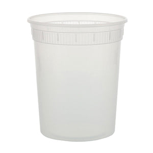 AmerCareRoyal Take-Out/Dine-In/Take Out Containers/Microwavable Containers 32 oz. Clear Bulk Deli Containers, Case of 480 (No Lids)