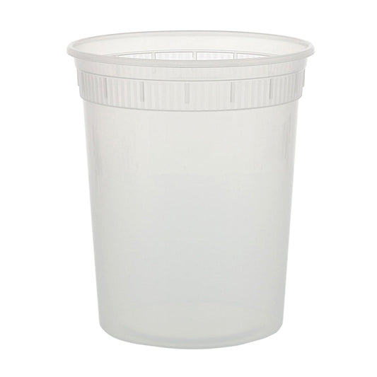 AmerCareRoyal Take-Out/Dine-In/Take Out Containers/Microwavable Containers 32 oz. Clear Bulk Deli Containers, Case of 480 (No Lids)
