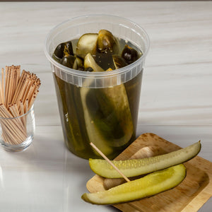 AmerCareRoyal Take-Out/Dine-In/Take Out Containers/Microwavable Containers 32 oz. Clear Bulk Deli Containers, Case of 480 (No Lids)