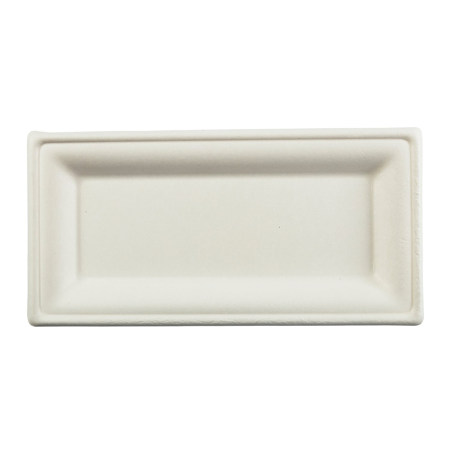 CiboWares.com Take-Out/Dine-In/Disposable Tableware/Disposable Plates 10" x 5" Heavy Molded Rectangle Fiber Plates, Case of 500