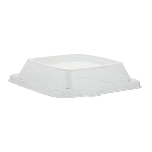CiboWares.com Take-Out/Dine-In/Disposable Tableware/Disposable Bowls Clear Lid for 24-32-40 oz. Square Tan Bowls, Case of 300