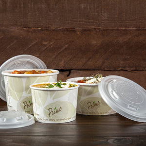 CiboWares.com Take-Out/Dine-In/Take Out Containers/Paper Food Cups 8 oz. Food Container Lids, Case of 1,000
