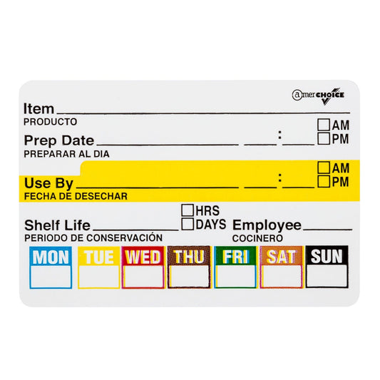 AmerCareRoyal Back of the House/Labels and Dispensers 2" x 3" Food Rotation Labels, Case of 12,000