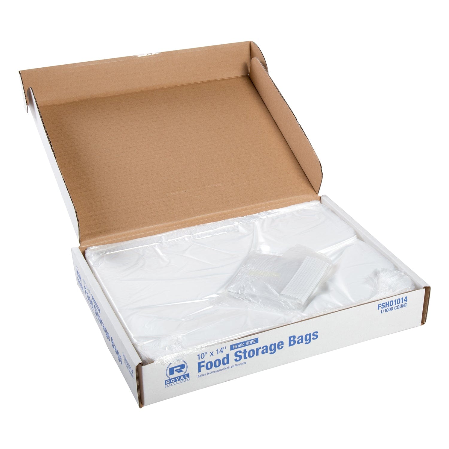 CiboWares.com Take-Out/Dine-In/Disposable Bags/Food Storage Bags 10" x 14" High Density Food Storage Bags, Case of 1,000