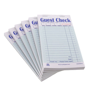 CiboWares.com POS Supplies/Guest Checks and Order Pads/Multiple Copy Case of 50 Green Interleave Carbon Guest Checks-2 Part Booked, 10 & 50