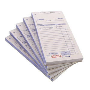 CiboWares.com POS Supplies/Guest Checks and Order Pads/Multiple Copy White Carbonless Delivery Forms-3 Part Booked, 10 & 50 Books