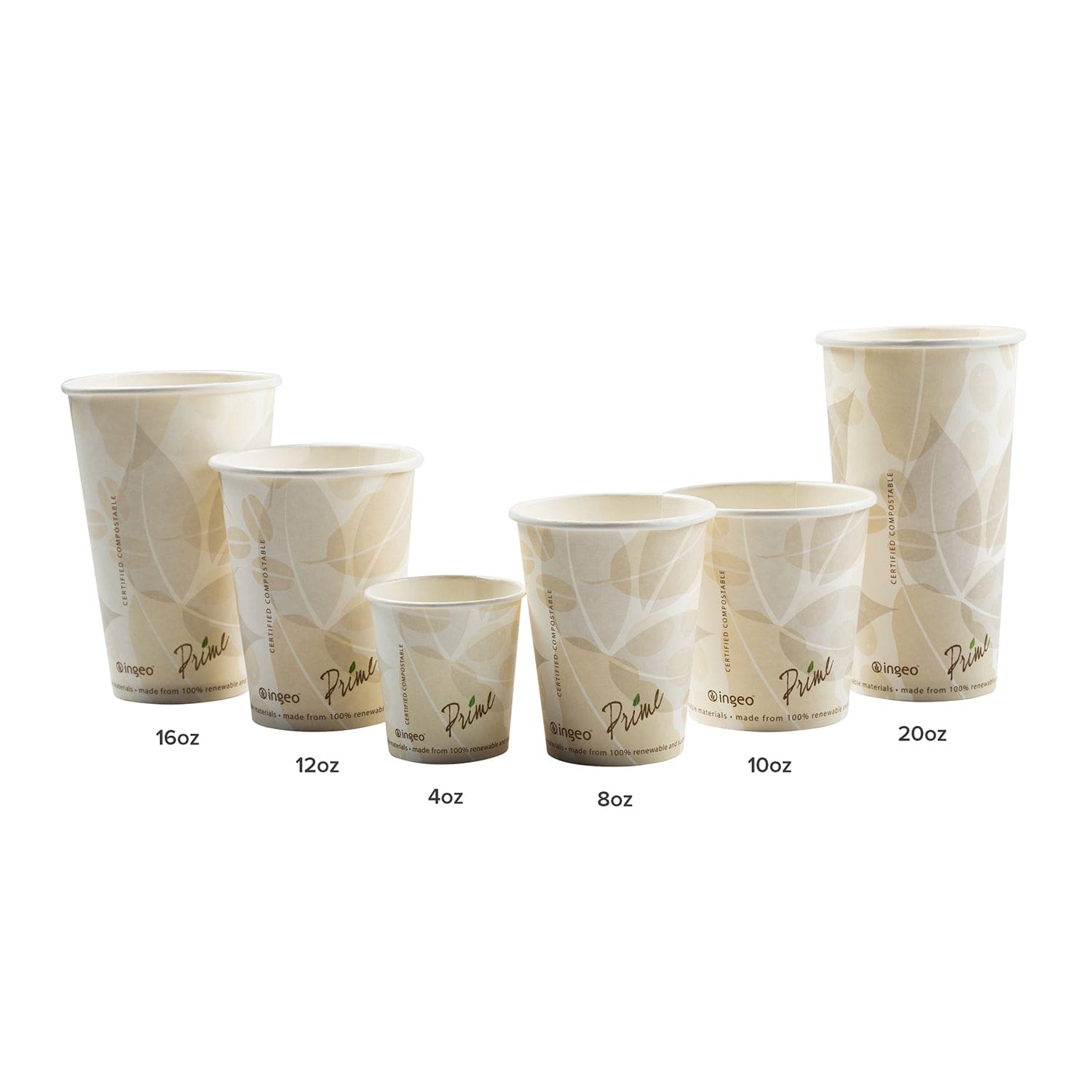 CiboWares.com Take-Out/Dine-In/Disposable Beverage Supplies 12 oz. Hot Coffee Cups Lined with PLA, Case of 1,000