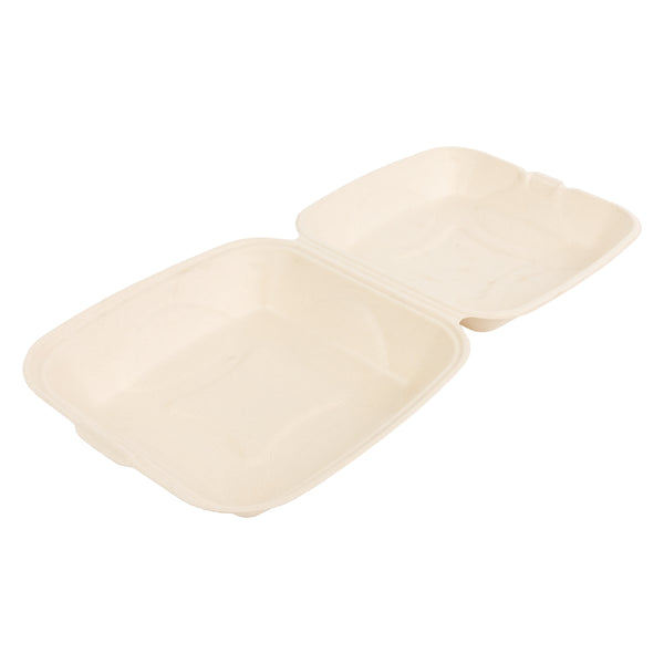 MEP-FC-993 (9″x9″x3″ Bamboo Fiber (PFAS Free) 3 Compartment Hinged Lid  Takeout Container, White, 200 ct.) – MyECOPlanet