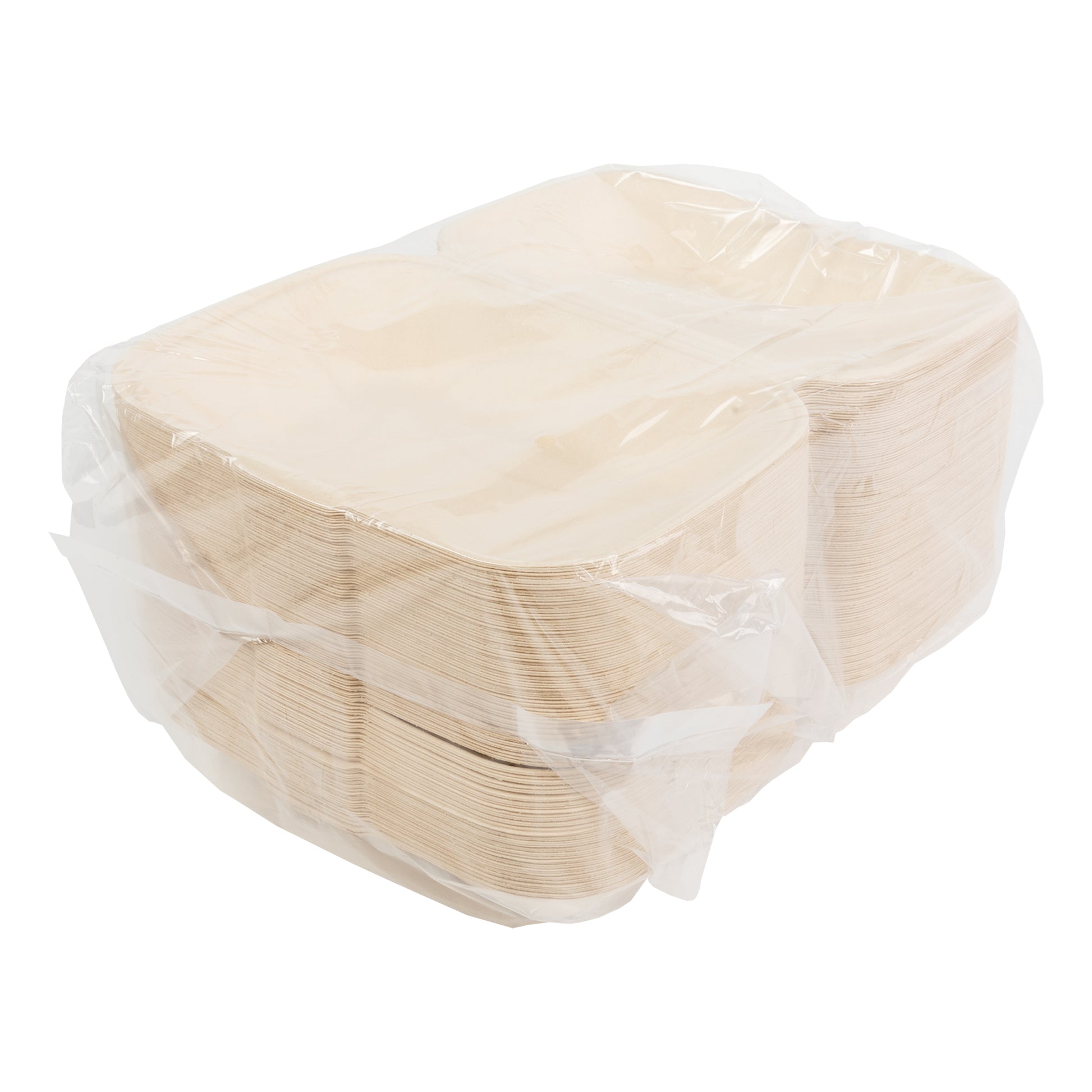 Sleeve of No added PFAS Hoagie Molded Fiber Hinged Lid/Clamshell Container