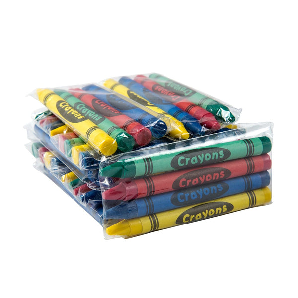 Choice 4 Pack Triangular Kids' Restaurant Crayons in Cello Wrap - 500/Case