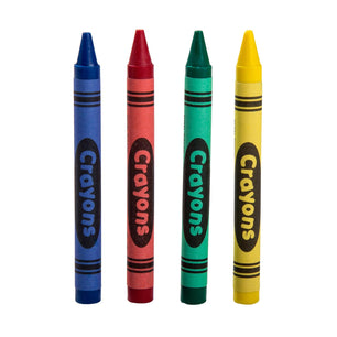 AmerCareRoyal Take-Out/Dine-In/Kids Products/Crayons 4-Color Pack Cello Wrapped Crayons, Case of 500