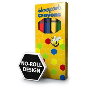 Crayon, Honeycomb, Cello 4 Pk, 500 Pk/4 (Rd, Bl, Gr, Yw