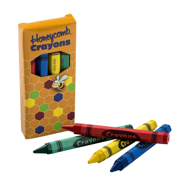 AmerCareRoyal Take-Out/Dine-In/Kids Products/Crayons 4-Color Pack Boxed Honeycomb Crayons, Case of 500