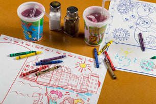 AmerCareRoyal Take-Out/Dine-In/Kids Products/Kids Cups 12 oz. Jungle Friends Theme Thermo Cups With Straws and Lids, Case of 250