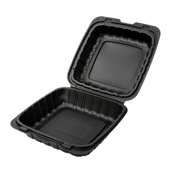 Stock Your Home Plastic 5 x 5 Inch Clamshell Takeout Tray (50 Count) 