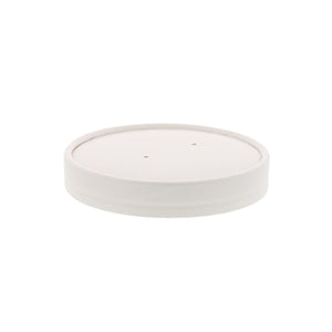 CiboWares.com Take-Out/Dine-In/Take Out Packaging/Food Containers and Lids Case of 500 16 oz. White Vented Paper Food Container Lids, 25 & 500