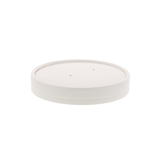 CiboWares.com Take-Out/Dine-In/Take Out Packaging/Food Containers and Lids Case of 500 16 oz. White Vented Paper Food Container Lids, 25 & 500
